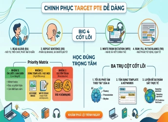 Học đúng trọng tâm – Chinh phục target PTE dễ dàng